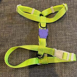 Zee.dog Vibrant Lime Green Dog Harness, Reflective, medium